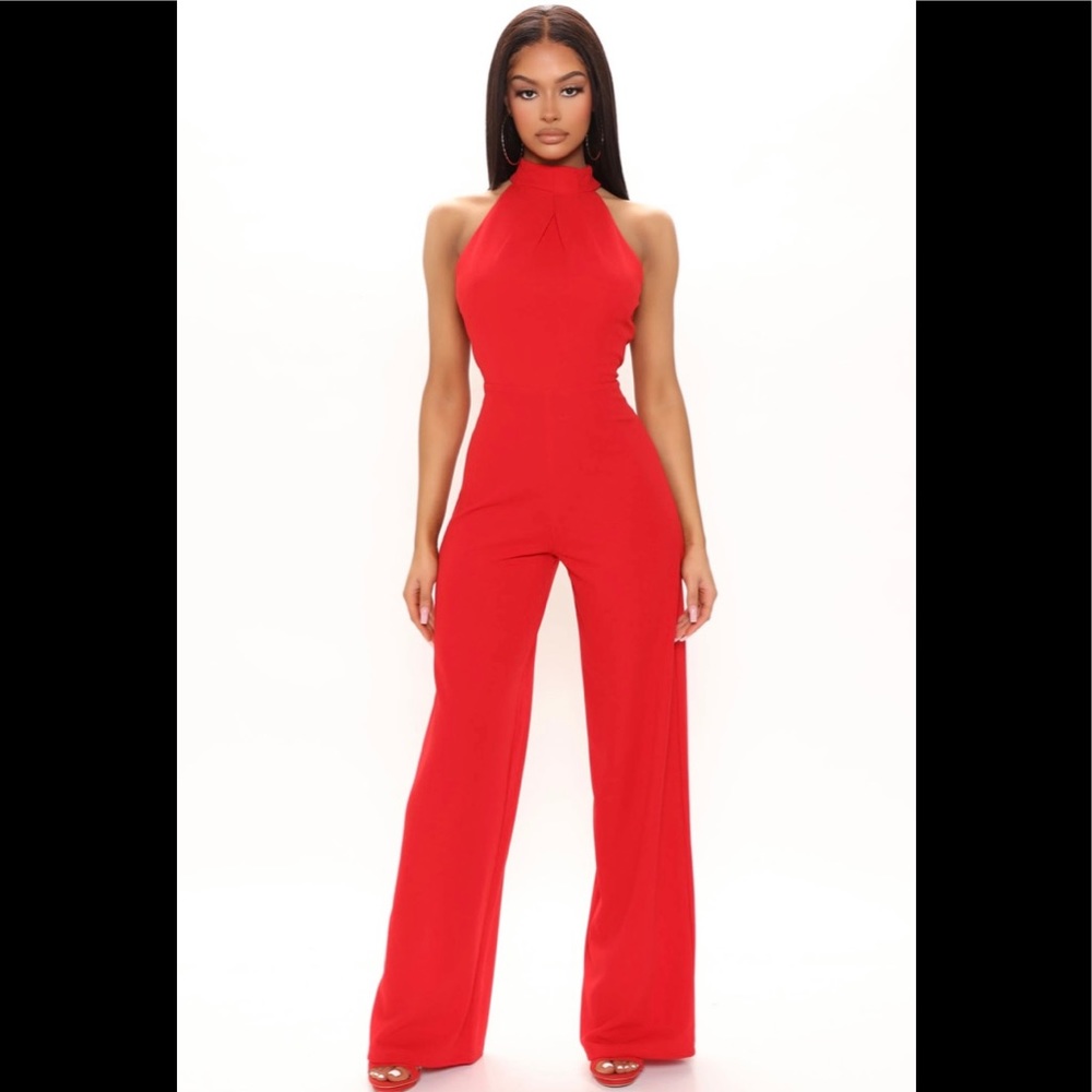 Fashion Nova Red Jumpsuit